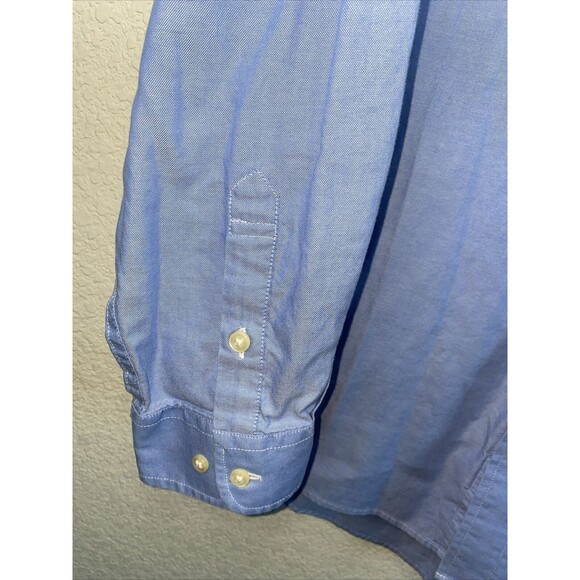 Tommy Hilfiger Dress Mens Blue Button Long Sleeve Shirt Small Check 90s L - Picture 5 of 11